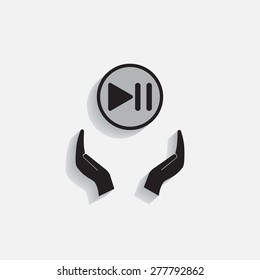 pause button vector icon