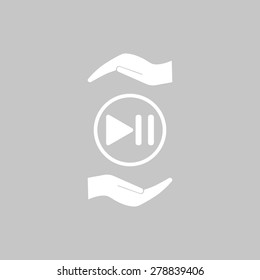 pause button vector icon