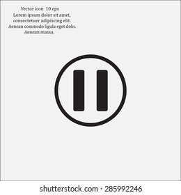 pause button vector icon