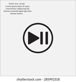 pause button vector icon