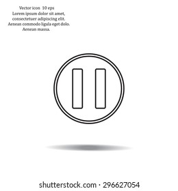 pause button vector icon