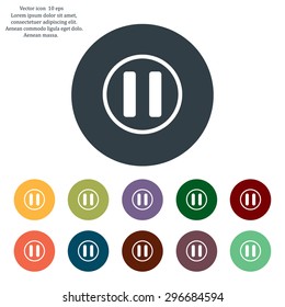 pause button vector icon