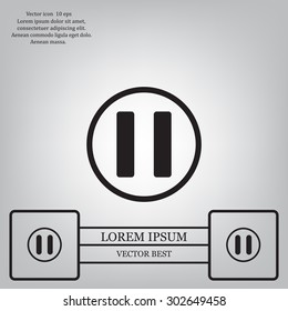 pause button vector icon