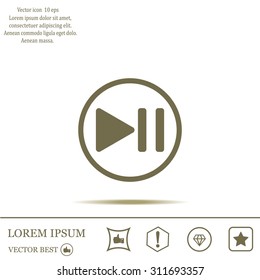 pause button vector icon