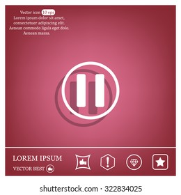 pause button vector icon