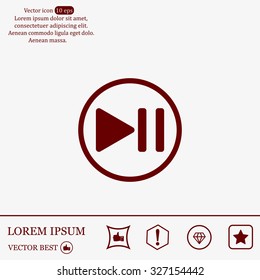 pause button vector icon