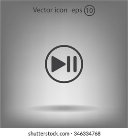 pause button vector icon
