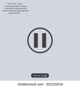 pause button vector icon