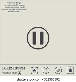 pause button vector icon