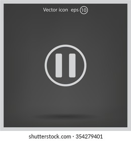 pause button vector icon