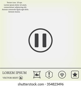pause button vector icon