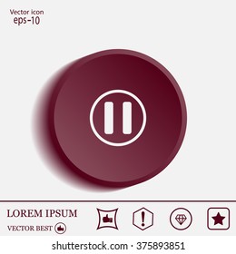 pause button vector icon