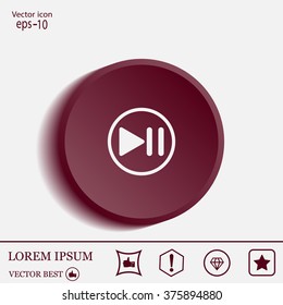 pause button vector icon