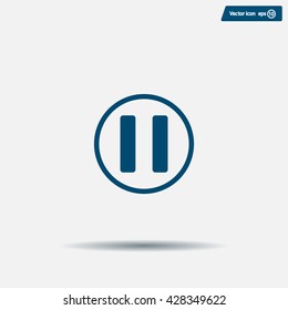 pause button vector icon