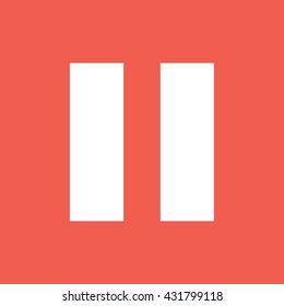 Pause button vector icon