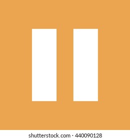 Pause button vector icon