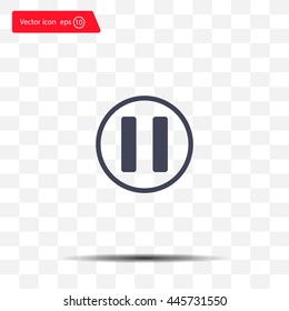 pause button vector icon