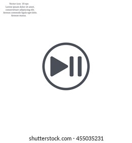 pause button vector icon