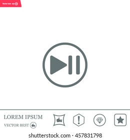 pause button vector icon