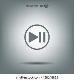 pause button vector icon
