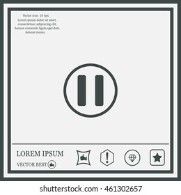 pause button vector icon