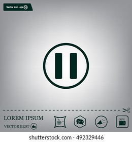 pause button vector icon