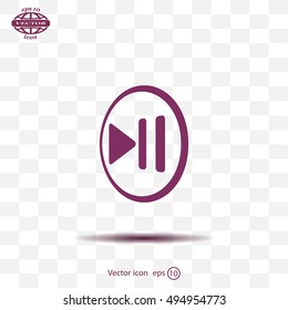 pause button vector icon