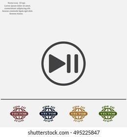 pause button vector icon
