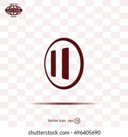 pause button vector icon