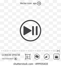 pause button vector icon