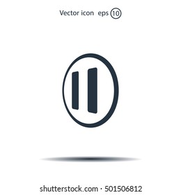 pause button vector icon