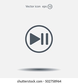 pause button vector icon