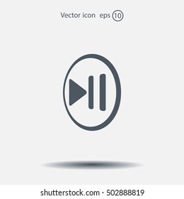 pause button vector icon