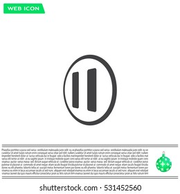 pause button vector icon