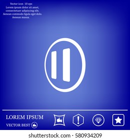 pause button vector icon