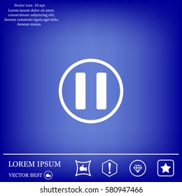 pause button vector icon