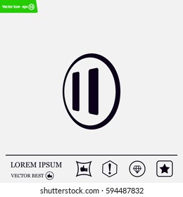 pause button vector icon