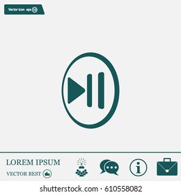 pause button vector icon