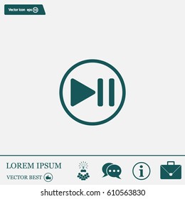 pause button vector icon