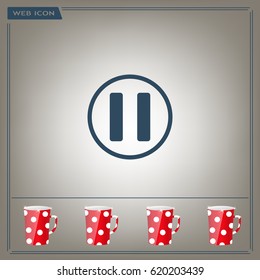pause button vector icon