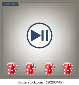 pause button vector icon