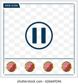 pause button vector icon