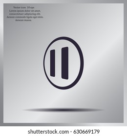 pause button vector icon