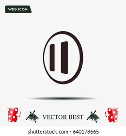 pause button vector icon