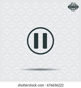 pause button vector icon