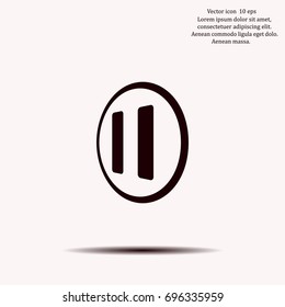 Pause Button Vector Icon Stock Vector (Royalty Free) 696335959 ...