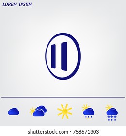 pause button vector icon