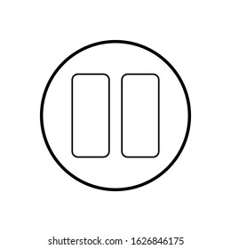 pause button vector icon, buttton icon