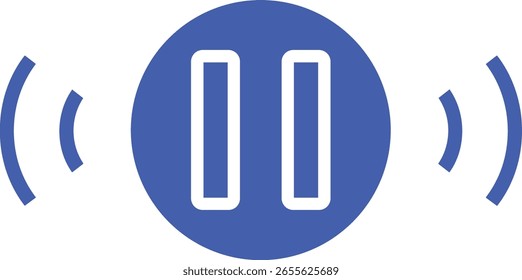 Pause Button vector icon. Can be used for printing, mobile and web applications.