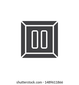 Pause button vector icon. filled flat sign for mobile concept and web design. Square pause button glyph icon. Symbol, logo illustration. Vector graphics